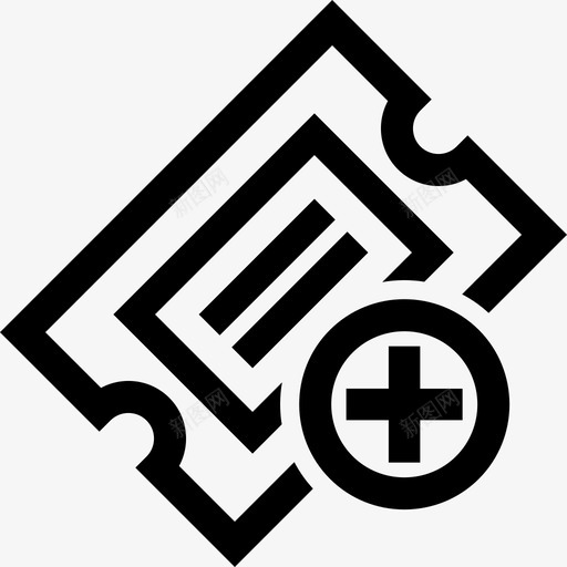 添加机票优惠券新的图标svg_新图网 https://ixintu.com 优惠券 客户服务大纲 新的 新的机票 添加机票