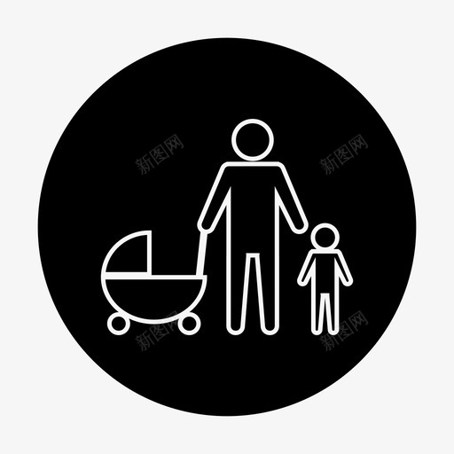 父亲孩子爸爸图标svg_新图网 https://ixintu.com 孩子 家庭 父亲 父母 爸爸