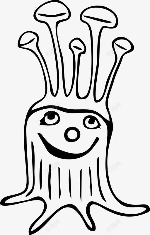 树桩生物蘑菇图标svg_新图网 https://ixintu.com 树木 树桩 生物 蘑菇
