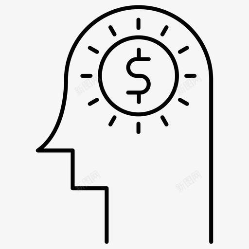 投资理念分析商业图标svg_新图网 https://ixintu.com 分析 分析和投资 商业 思考 投资理念