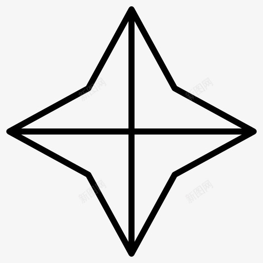 方向导航星星图标svg_新图网 https://ixintu.com 导航 方向 星星 野营