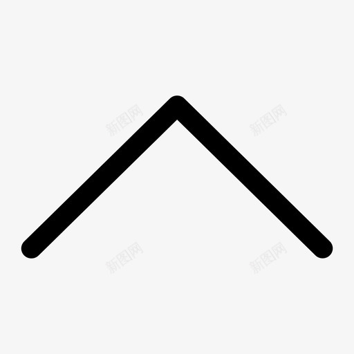 上V形箭头按钮图标svg_新图网 https://ixintu.com 上V形 上箭头 按钮 方向 箭头
