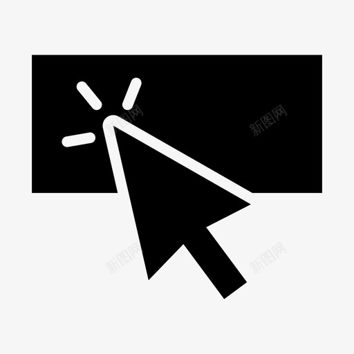 横幅按钮单击图标svg_新图网 https://ixintu.com 光标 单击 按钮 横幅 营销solida 鼠标