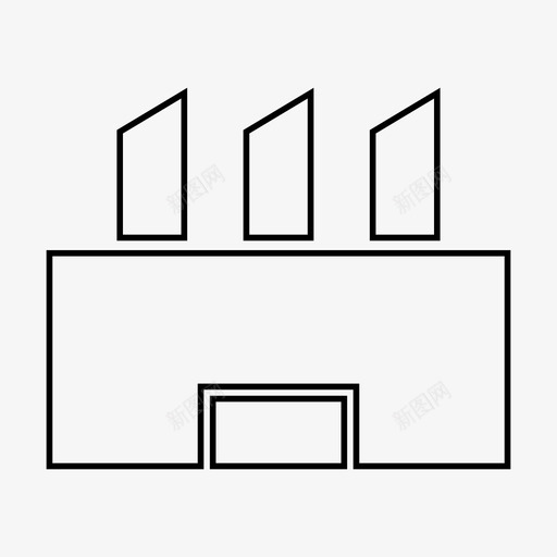 工厂排放环境图标svg_新图网 https://ixintu.com 产品 回收 工厂 工厂线 排放 环境