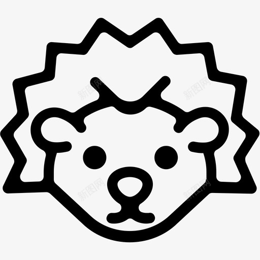 刺猬脸食虫动物豪猪图标svg_新图网 https://ixintu.com 刺猬脸 多刺哺乳动物 豪猪 食虫动物