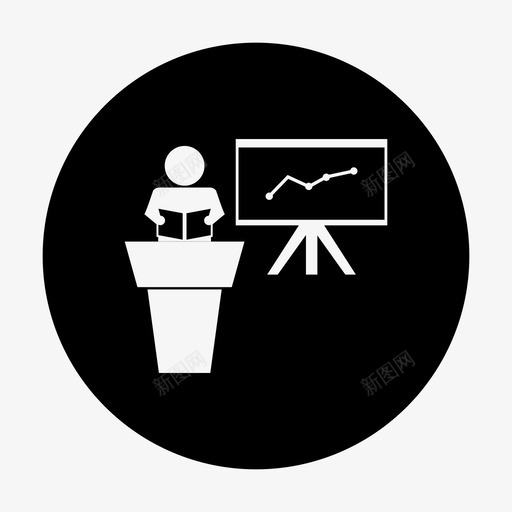 演示听众学习图标svg_新图网 https://ixintu.com 全面演示 听众 学习 教师 演示 课程
