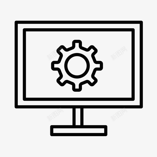 桌面设置计算机桌面屏幕图标svg_新图网 https://ixintu.com 桌面屏幕 桌面设置 网页设计线图标 计算机
