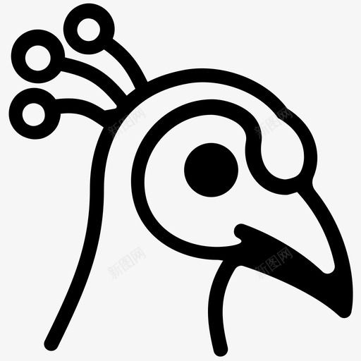 孔雀脸印度孔雀孔雀图标svg_新图网 https://ixintu.com 印度孔雀 孔雀 孔雀脸