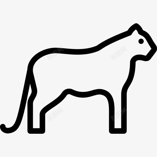 老虎动物孟加拉图标svg_新图网 https://ixintu.com 动物 动物轮廓 孟加拉 猫 白色 老虎