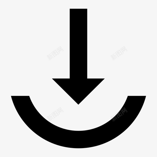 下箭头下行链路图标svg_新图网 https://ixintu.com 下箭头 下行链路 下载 下载符号 用户界面