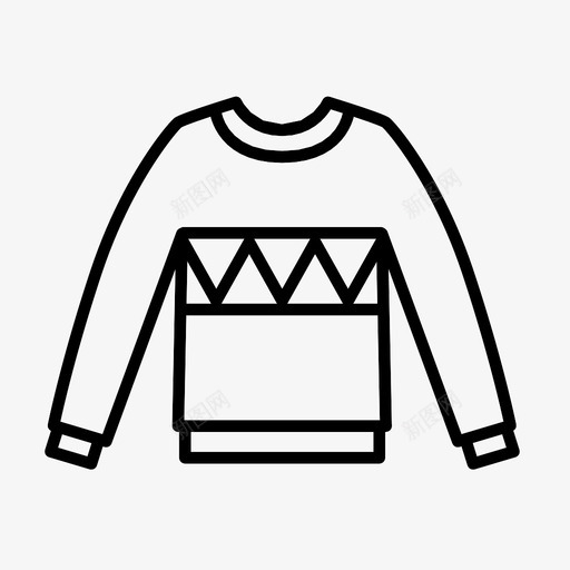 运动衫阿兹台克休闲服图标svg_新图网 https://ixintu.com 休闲服 套头衫 毛衣 运动衫 阿兹台克