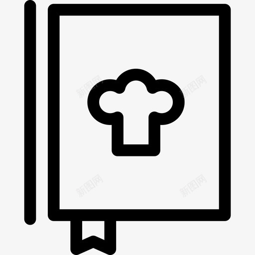 食谱书咖啡和早餐线性图标svg_新图网 https://ixintu.com 咖啡和早餐 线性 食谱书