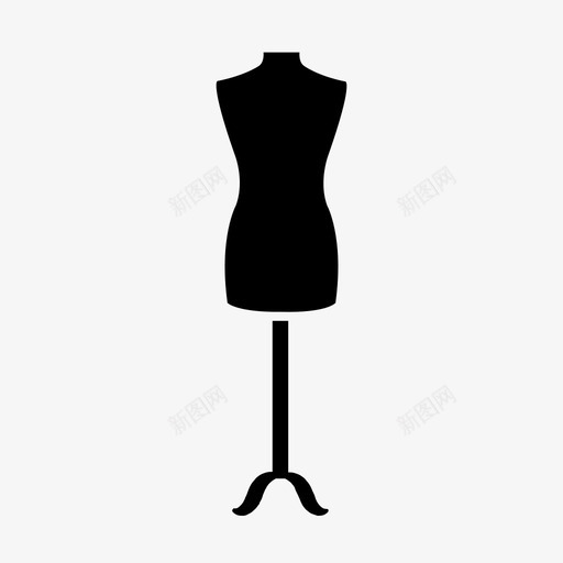 服装造型裁缝假人图标svg_新图网 https://ixintu.com 假人 服装造型 裁缝