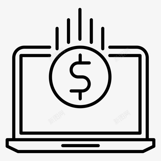 资金流银行在线图标svg_新图网 https://ixintu.com 在线 资金流 金融 银行