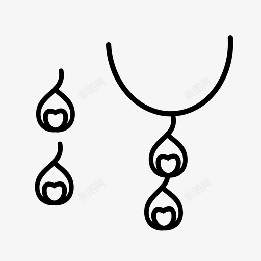 采购产品项链配件时尚图标svg_新图网 https://ixintu.com 吊坠 女式时装 时尚 珠宝 配件 采购产品项链