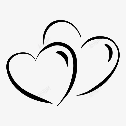 两颗心爱情婚姻图标svg_新图网 https://ixintu.com 两颗心 婚姻 婚礼 爱情