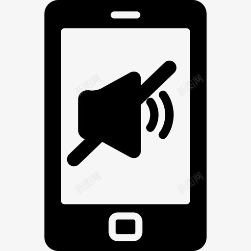 无声电话科技智能手机图标svg_新图网 https://ixintu.com 无声电话 智能手机 科技