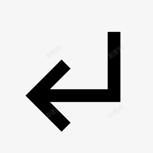 左箭头后退回车图标svg_新图网 https://ixintu.com 后退 回车 子目录 子目录箭头左 导航 左箭头 键盘