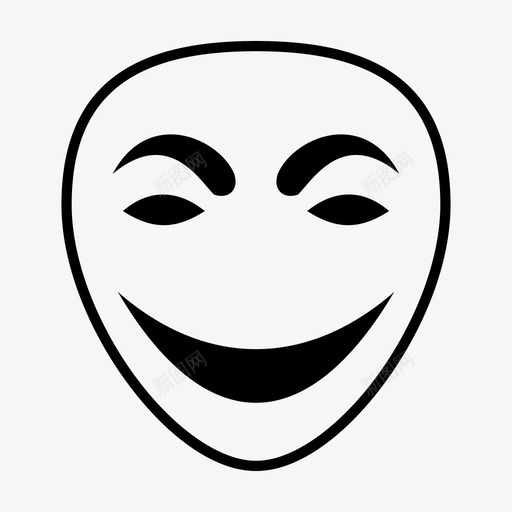 面具喜剧戏剧图标svg_新图网 https://ixintu.com 喜剧 戏剧 戏剧面具 面具