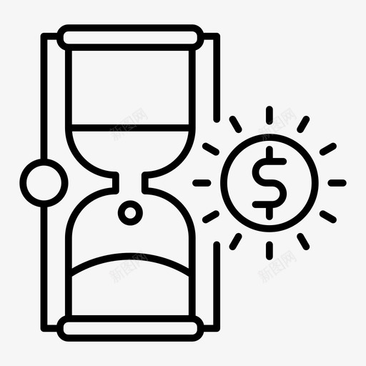 时间就是金钱生意金钱图标svg_新图网 https://ixintu.com 时间就是金钱 生意 金钱