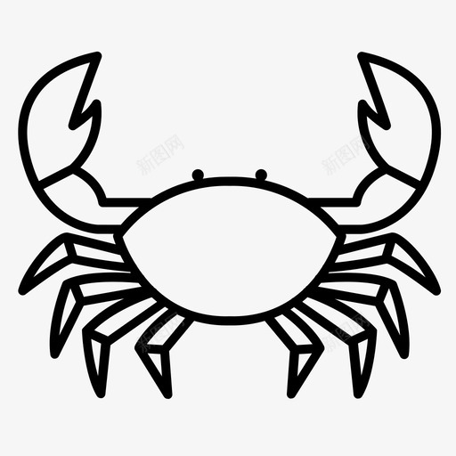螃蟹甲壳类帝王蟹图标svg_新图网 https://ixintu.com 帝王蟹 海洋生物 甲壳类 螃蟹 蟹体