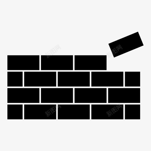 砖墙封锁防范图标svg_新图网 https://ixintu.com 保护 封锁 砖墙 防范 隐私