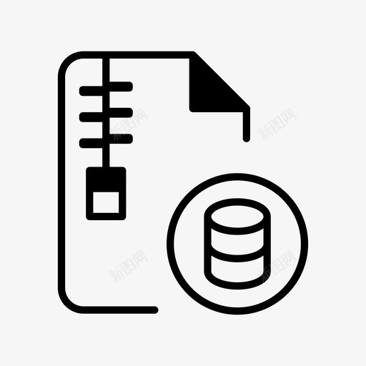 zip数据压缩datazip图标svg_新图网 https://ixintu.com datazip zip数据 zip文件 压缩 数据库