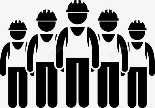 建筑工人土木承包商图标svg_新图网 https://ixintu.com 劳工 团体 土木 土木工程工人 工会 建筑工人 承包商