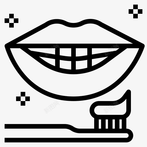 牙齿健康牙刷牙齿图标svg_新图网 https://ixintu.com 牙刷 牙齿 牙齿健康 美容 美白