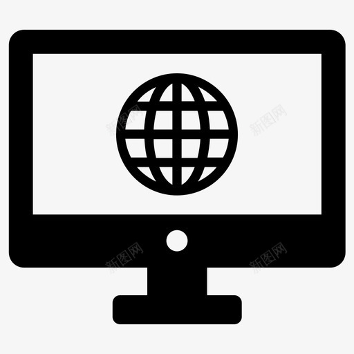 因特网计算机地球仪图标svg_新图网 https://ixintu.com 因特网 地球仪 网络 计算机
