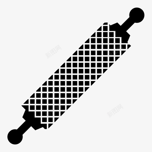 烤辊对角线图案擀面杖图标svg_新图网 https://ixintu.com 擀面杖 烤辊对角线图案