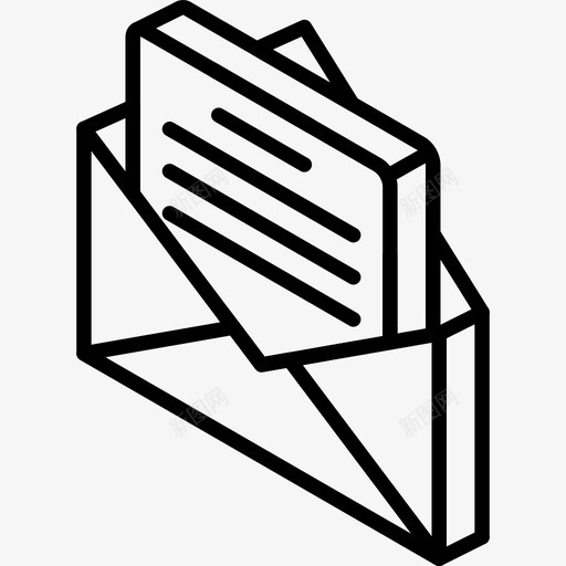 打开邮件信封信件图标svg_新图网 https://ixintu.com 信件 信封 打开邮件 邮件iso大纲 邮寄