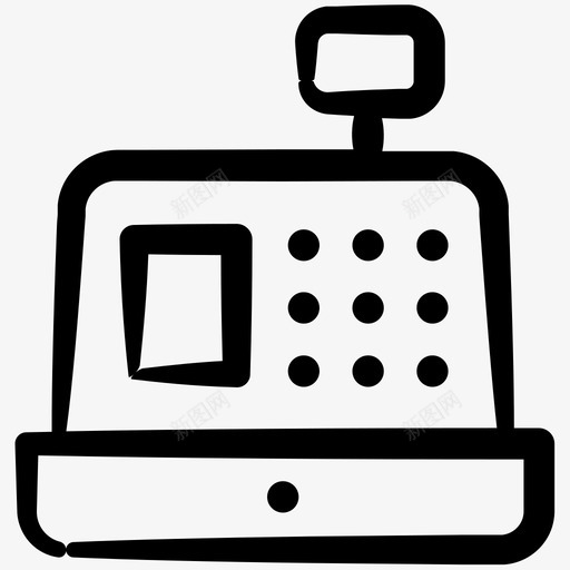 收银机结账去结帐图标svg_新图网 https://ixintu.com 去结帐 墨水购物卷2 收银机 结账