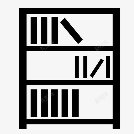 书架家具图书馆图标svg_新图网 https://ixintu.com 书架 仓库 图书馆 家具