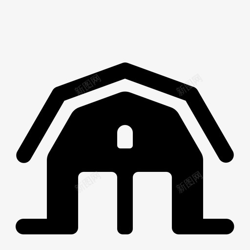 谷仓建筑农场图标svg_新图网 https://ixintu.com 农场 建筑 建筑圈 房地产 谷仓