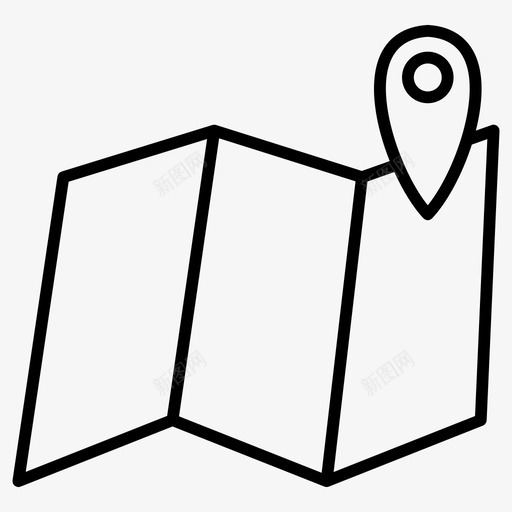 地图位置地理位置地图和导航薄图标svg_新图网 https://ixintu.com 地图位置 地图和导航薄 地理位置