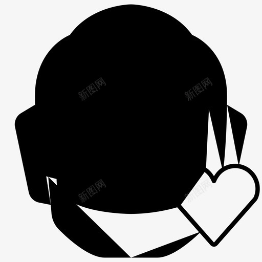 吻机器人化身机器人图标svg_新图网 https://ixintu.com 化身 吻机器人 机器人 机器人头像轮廓