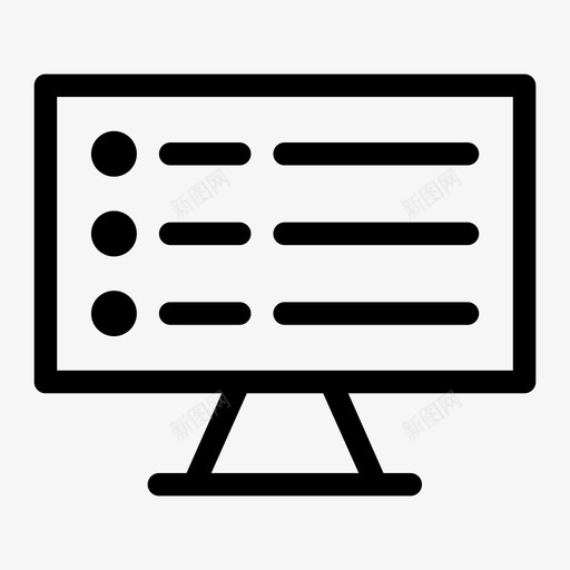 计算机列表项目符号列表填充图标svg_新图网 https://ixintu.com 填充 监视器 表单 计算机 计算机列表 项目符号列表