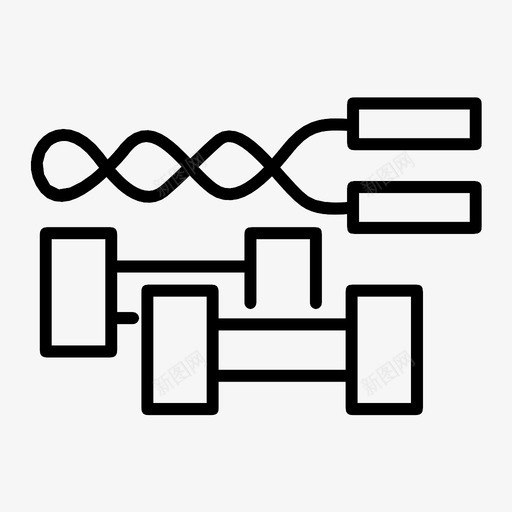 体操哑铃健身图标svg_新图网 https://ixintu.com 举重 体操 健身 哑铃 运动
