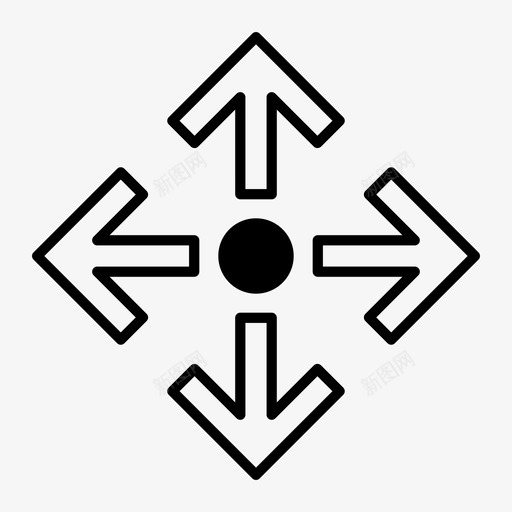 扩大分散爆炸图标svg_新图网 https://ixintu.com 分散 扩大 爆炸 移动