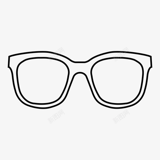 眼镜镜片外表图标svg_新图网 https://ixintu.com 外表 眼镜 视力 镜片