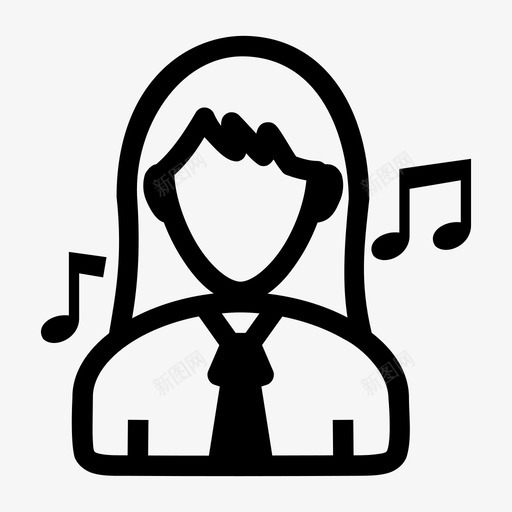 歌手艺术家事业图标svg_新图网 https://ixintu.com 事业 人类 歌手 艺术家 音乐家