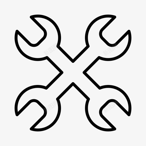 扳手自动化工厂图标svg_新图网 https://ixintu.com 制造 工业 工厂 扳手 自动化