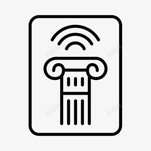 博物馆wifi美术馆展览图标svg_新图网 https://ixintu.com 博物馆wifi 参观者 展览 画廊和博物馆 美术馆