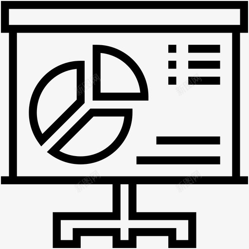 图形演示艺术板画架板图标svg_新图网 https://ixintu.com 公司线图标 图形演示 演示板 画架板 艺术板