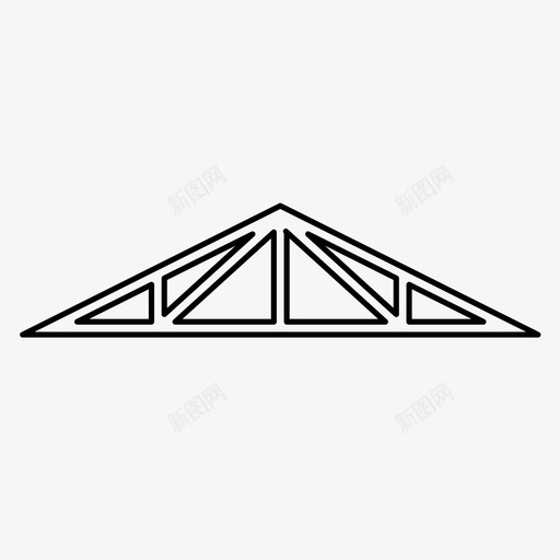 桁架建筑施工图标svg_新图网 https://ixintu.com 建筑 施工 桁架 立面图 设计