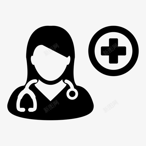 医生咨询交叉图标svg_新图网 https://ixintu.com 交叉 医生 医疗矢量图标 医院 咨询 女医生 妇女