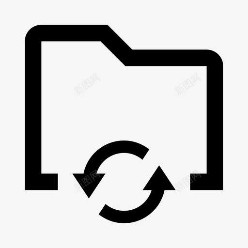 云文件夹网络存储图标svg_新图网 https://ixintu.com 云文件夹 同步 存储 接口2 线路 网络