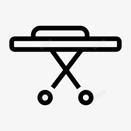担架床急救图标svg_新图网 https://ixintu.com 医疗 医疗线图标 床 急救 担架