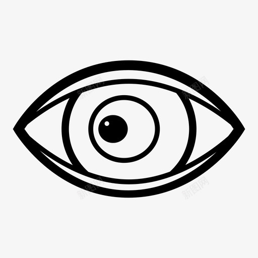 向左看眼睛视力图标svg_新图网 https://ixintu.com 向左看 感知 注意 眼睛 视力 视觉
